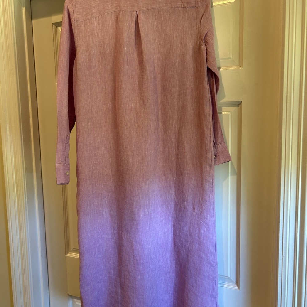 Talbots lavender Long-Sleeve Shirt Dress. NWOT